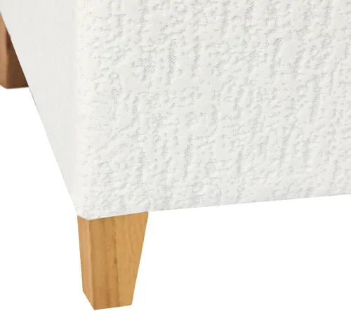 Vista 7 de Adeco Otomán Cubo de Piel Sintética Blanca de 18 Pulgadas de Alto con Almacenamiento, Taburetes Reposapiés de Silla de Terciopelo en Relieve 3D