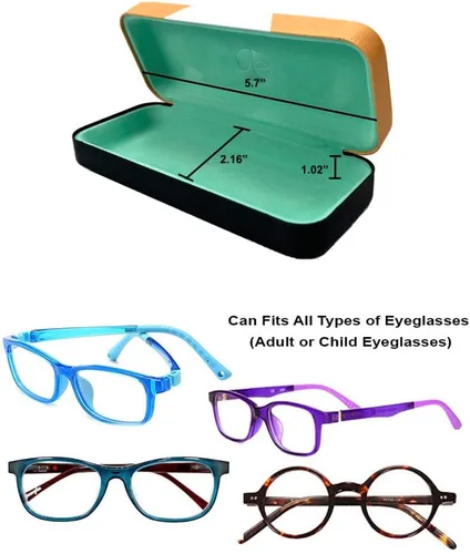 Vista 5 de JAVOedge Paquete de 2 unidades, estuche de almacenamiento para lentes con diseño de cara de gato multicolor con tela de microfibra