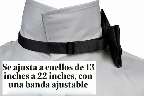 Vista 4 de Juego de tirantes y pajarita para hombre, tirantes ajustables en Y con pajarita a juego para bodas y uso formal Negro