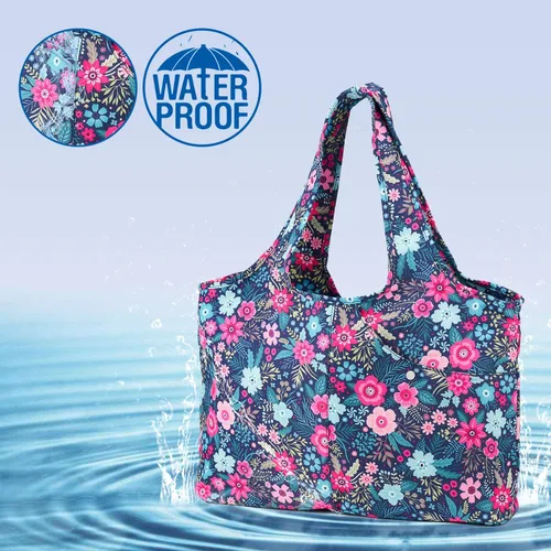 Vista 6 de ZOOEASS - Bolso grande de hombro para mujer, impermeable, multifunción, de nailon, para viaje