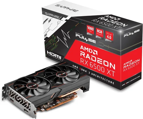 Vista 7 de Sapphire SAFIR DARBE AMD Radeon™ RX 6500 XT Gaming OC 8GB GDDR6 HDMI/DP LITE