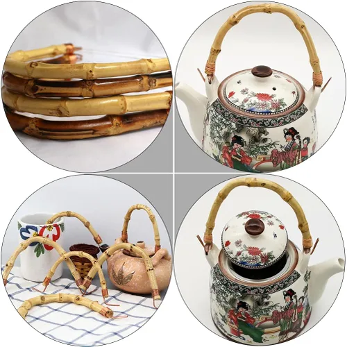 Vista 7 de Angoily Juego de 3 manijas decorativas de estilo japonés para tetera, accesorios de olla de fácil instalación para teteras de cerámica, preparación