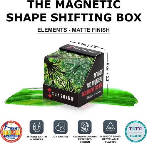 Vista 2 de Shashibo - Cubo que cambia de forma, juego para aliviar la ansiedad, con 36 imanes de tierras raras, premiado y patentado, extraordinario cubo