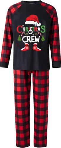 Vista 5 de LWXQWDS Pijamas de Navidad para la familia, conjuntos de pijamas de Navidad a juego para adultos, niños, bebés, perros, vacaciones, juego de ropa
