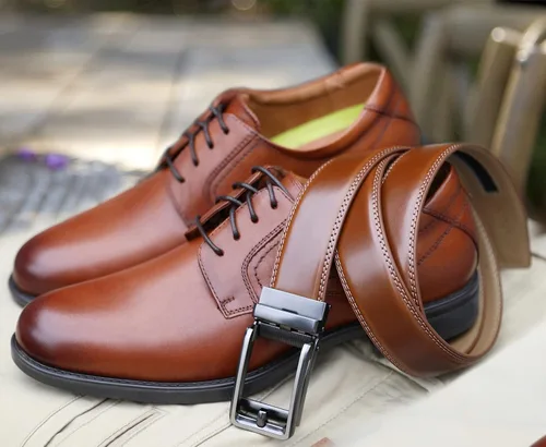 Vista 2 de CHAOREN Mens Dress Belt - Ratchet Belt Leather 1 14" Comfort Click - Perfect Companion to Mens Dress Shoes