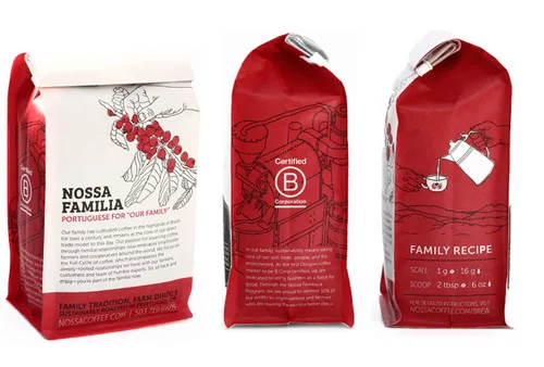 Vista 3 de Nossa Familia Granos de café molido de tostado medio orgánico de comercio justo, suave, equilibrado y bajo amargor, procedente de pequeñas granjas