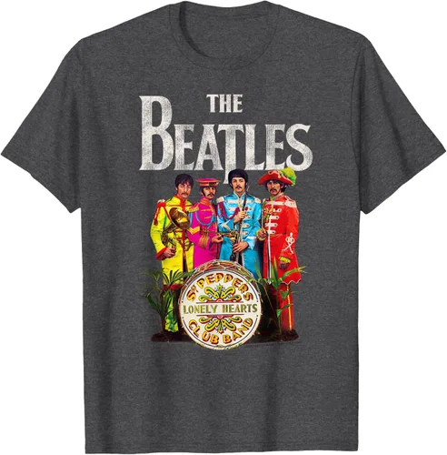 Vista 25 de The Beatles Sgt. Pepper's Lonely Hearts Camiseta de manga corta Negro