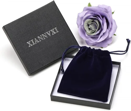 Vista 7 de XIANNVXI Collar puntiagudo con piedra de cristal curativo, cuerda negra ajustable, collar con colgante de piedras preciosas naturales, joyería