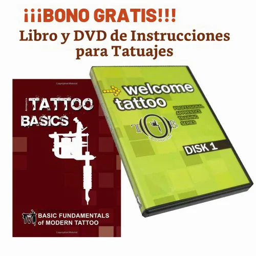 Vista 4 de Pirata Face tatuaje Grinder Kit de Tatuaje Completo con accesorios