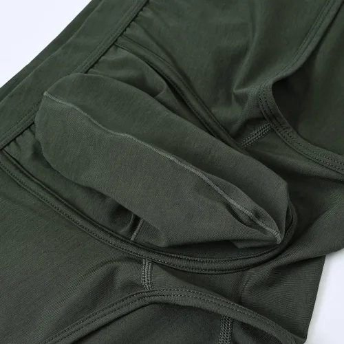 Vista 6 de ZONBAILON Men's Bulge Enhancing Brief Dual Pouch Underwear Breathable Bikinis Boxer Modal Trunk