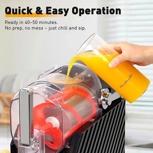 Vista 4 de Máquina de granizado de hielo, máquina para hacer granizados domésticos de 1.8L, máquina profesional de bebidas congeladas de 200 W, congelación