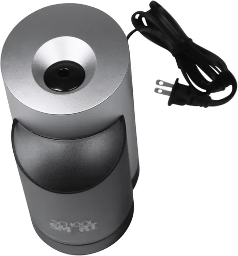 Vista 5 de School Smart sacapuntas vertical para lápices, 6 x 4 pulgadas, eléctrico, Negro/Plateado