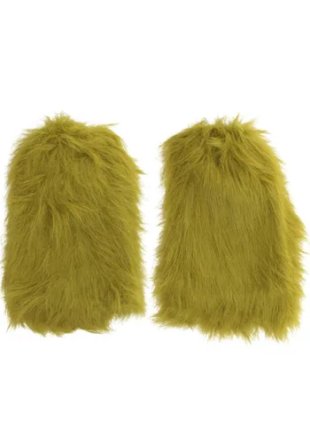 Vista 3 de Calentadores de Piernas Verdes y Peludos para Adultos Grinch Multicolor