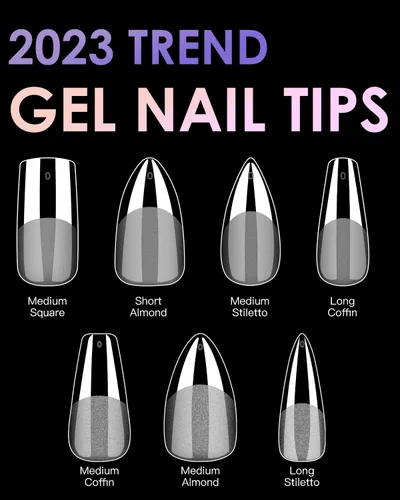 Vista 5 de Coffine Nails - Puntas de uñas de gel suave con puntas de uñas cortas de almendra, 336 piezas de uñas de gel medio mate prepulidas, puntas