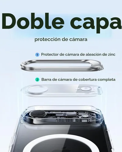 Vista 4 de ESR Classic - Funda híbrida para iPhone Air con soporte flexible Transparente