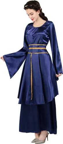 Vista 40 de Kranchungel - Vestidos renacentistas de estilo medieval/irlandés/campesino para mujer; disfraz de hada, para bailes
