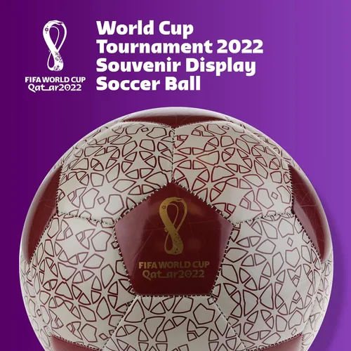 Vista 2 de Capelli Sport FIFA World Cup Qatar 2022 Tournament Soccer Ball Souvenir Display, Officially Licensed Futbol for Youth and Adult Soccer Players