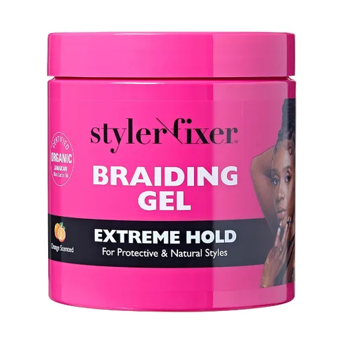 Vista 9 de Red by Kiss Gel para Trenzas de Fijación Extrema Styler Fixer para Trenzas de Caja y Cornrows, Hidratante, Acondicionador, Control de Encrespamiento