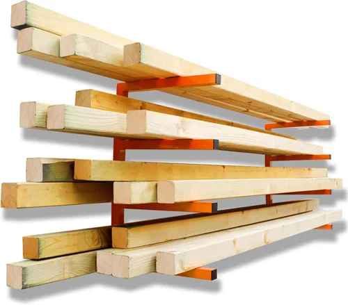 Vista 10 de YYR Organizador de madera y estante de almacenamiento de madera, estante de metal resistente con 6 niveles que soporta hasta 1200 libras, uso