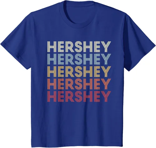 Vista 10 de Hershey Pennsylvania Hershey PA Retro Camiseta de texto vintage, Azul