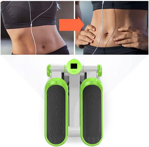 Vista 3 de YSUEFIJO Mini escalón con bandas de resistencia, equipo portátil de entrenamiento, máquina de ejercicio de fitness, máquinas de fitness aeróbico
