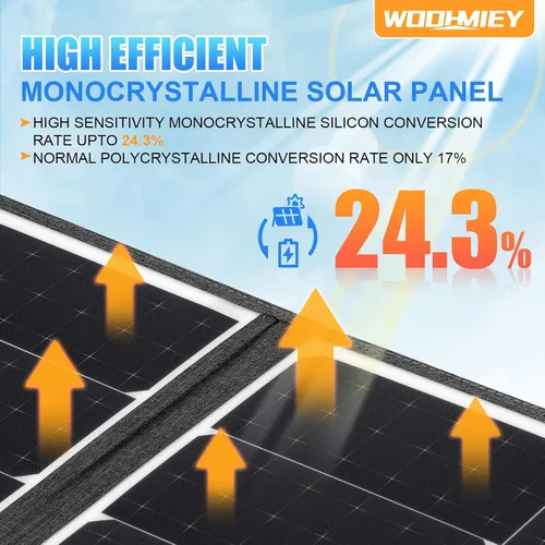 Vista 2 de Kit de panel solar plegable portátil de 200 W, cargador solar flexible de alta eficiencia con tasa de conversión del 24%, con soporte y controlador
