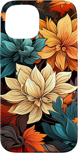 Vista 6 de Red and Orange Autumn Colors Fall Leaves Floral Pattern Case for iPhone 17