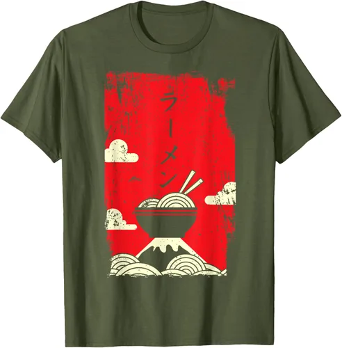 Vista 54 de Ramen Noodles Camiseta de arte japonés, Negro