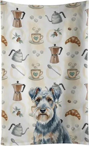 Vista 270 de Caroline's Treasures Afghan Hound - Toalla de cocina para barra de café, terciopelo frontal y lazo de algodón, lavable a máquina Sabueso afgano