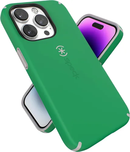 Vista 12 de Speck Funda delgada para iPhone 14 Pro, protección contra caídas, resistente a los arañazos, tacto suave para iPhone 14 Pro de 6.1 pulgadas, doble