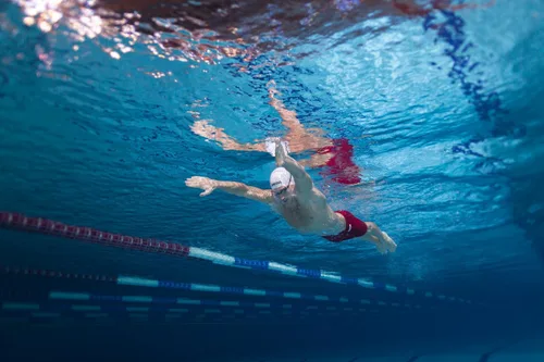 Vista 7 de ARENA Los colores del equipo de los hombres sólido Swim Jammer MaxLife Atlético Traje de baño de entrenamiento de la piscina Traje de baño