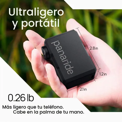 Vista 2 de Mini bomba de bicicleta, mini bomba eléctrica de bicicleta de 120 PSI, 4.23 oz, parada automática inteligente, precisión de ± 1 PSI, bomba eléctrica