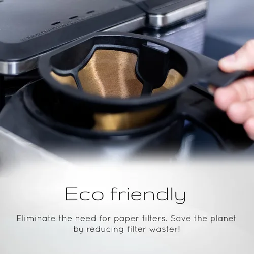Vista 5 de Paquete de 2 filtros reutilizables originales de repuesto OEM para barra de café Ninja Sistema térmico de vidrio compatible con todos los modelos