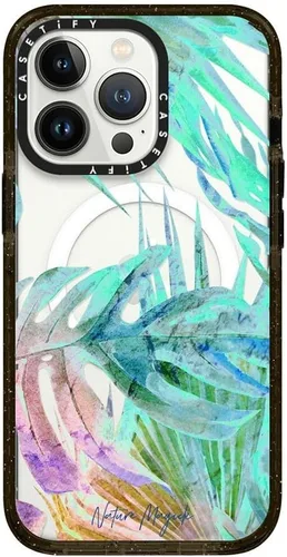 Vista 35 de CASETiFY Funda Impact para iPhone 13 [Protección contra caídas de grado militar 4X de 8.2 pies/Compatible con Magsafe] - #1 Mom - Transparente