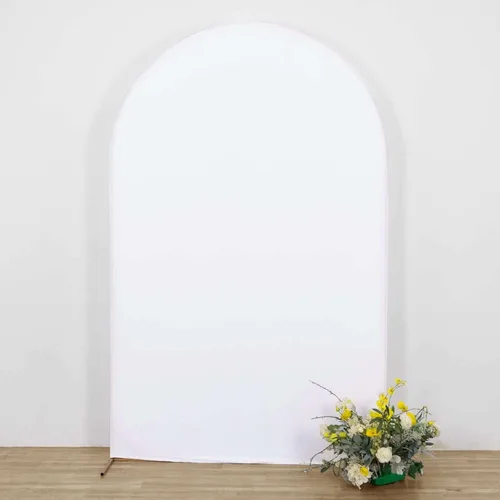 Vista 25 de Efavormart - Funda de elastano ajustada de elastano beige de 5 pies, ajuste cómodo, manga de fondo redonda para temas bohemios neutros y escenarios