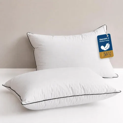 Vista 8 de DWR Almohada corporal de plumas de ganso, envoltura alternativa al plumón, funda de algodón orgánico, almohada de cuerpo completo de soporte medio