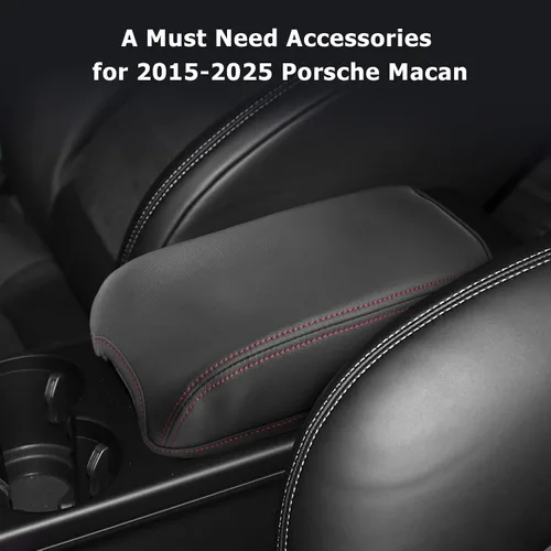 Vista 2 de LUWU Funda para consola central Porsche Macan 2024 2025 compatible con Macan 2015-2020 2021 2022 2023 2024 2025 Accesorios Macan Funda