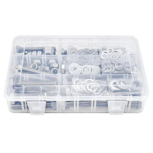 Vista 6 de Juego de 164 tuercas hexagonales M6/M8/M10, tornillos largos de acero inoxidable 304 Kit completo de tornillos métricos, sujetadores de acero