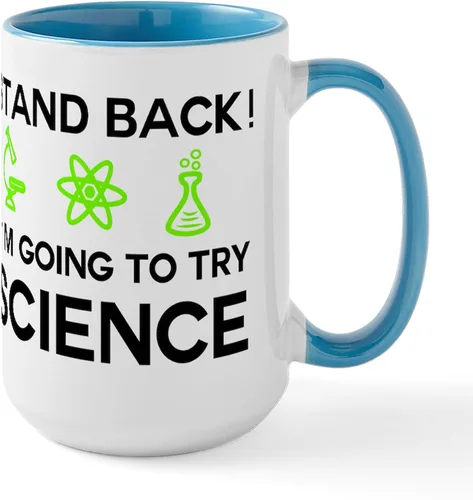 Vista 7 de CafePress Im Going To Try Science! Taza de café de cerámica, taza de té, 15 onzas