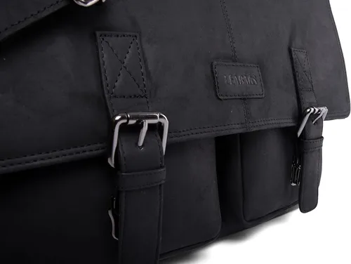 Vista 8 de LEABAGS Maletines de cuero para hombre - Bolso Cambridge de cuero genuino para portátil de 15 pulgadas - Bolso de mensajero vintage