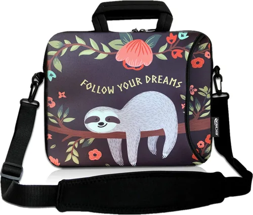 Vista 24 de RICHEN - Bolso bandolera de 10 pulgadas con asa, funda para laptops, notebooks, tablets infantiles de 7 a 10.2 pulgadas