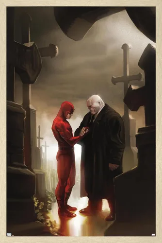 Vista 7 de Trends International Marvel Comics - Póster de pared de Kingpin - Daredevil in Cemetery, 14.72 x 22.37 pulgadas, versión enmarcada de madera