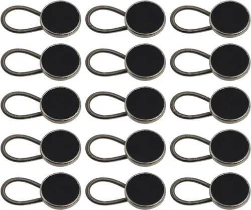 Vista 5 de 15 extensores de cuello elásticos, extensor de botón de cuello para mujeres y hombres camisa de vestir (blanco)