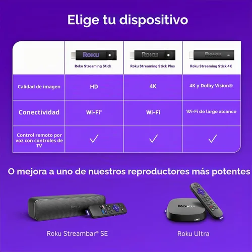 Vista 14 de Roku Streaming Stick 4K con control remoto por voz - HDR10+ y Dolby Vision