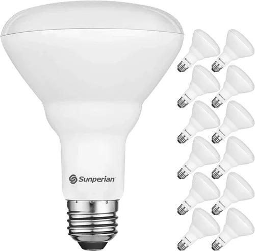 Vista 8 de SUNPERIAN Bombilla LED BR30, 8.5 W = 65 W, 4000 K blanco frío, 800 lúmenes, bombillas de inundación regulables para latas empotradas, clasificación