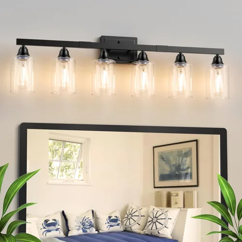 Vista 8 de VOLISUN Accesorios de iluminación de baño de níquel cepillado, 3 luces de cambiador de baño sobre espejo, luces de cambiador modernas para baños