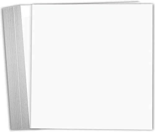 Vista 8 de Hamilco Papel de cartulina blanca para álbumes de recortes, 12 x 12 pulgadas, 65 libras, cartulina – Paquete de 25