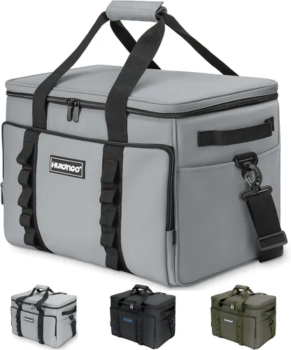 Vista 8 de Bolsa térmica con aislamiento suave, plegable, enfriadores de viaje grandes, enfriadores de lados suaves, hieleras a prueba de fugas, impermeable