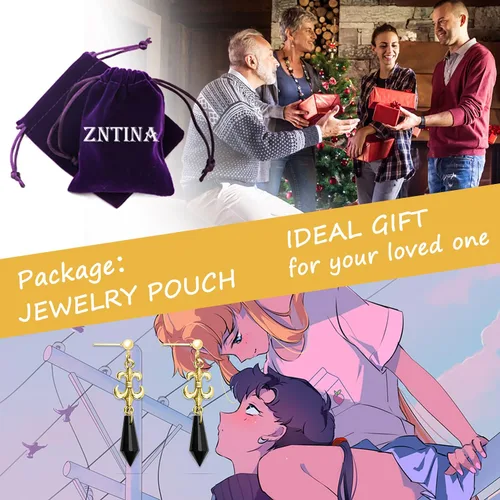 Vista 7 de Sailor Anime Jewelry Earrings Moon Girl Cosplay Earrings Moon Anime Gifts For Girls