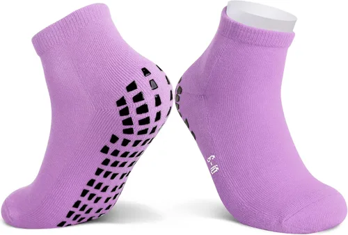 Vista 6 de Raigoo Calcetines de agarre para niños (4 a 16 años), calcetines deportivos acolchados para hospital para niños y niñas